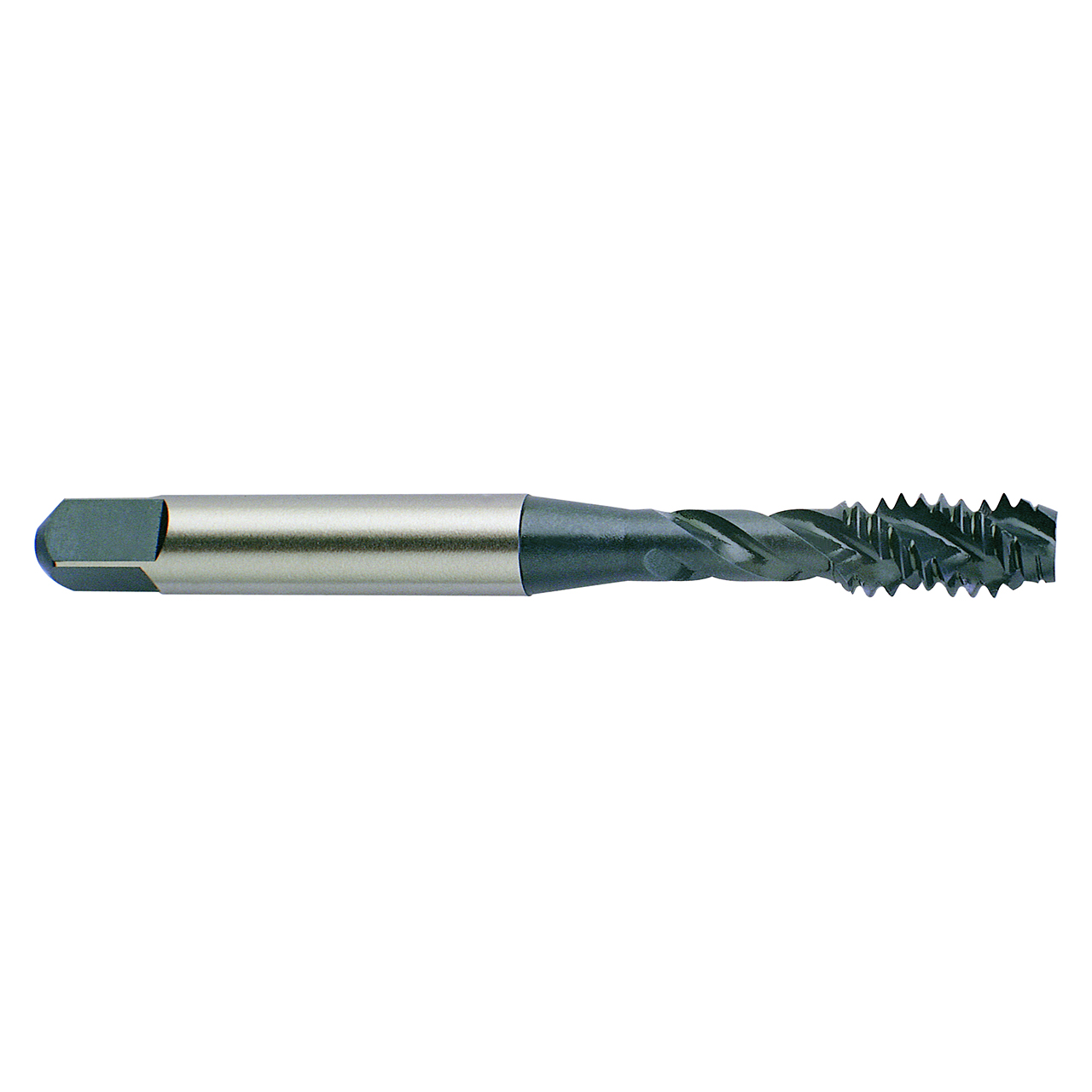 YG1 B1166 | UNC #4-40 Size x 3.58mm Shank x 5.99mm Thread Length x 47.75mm OAL x 45 Degree Helix Angle H6 2 Flute Bright Coated HSS-E B1 Spiral Flute Pipe Tap