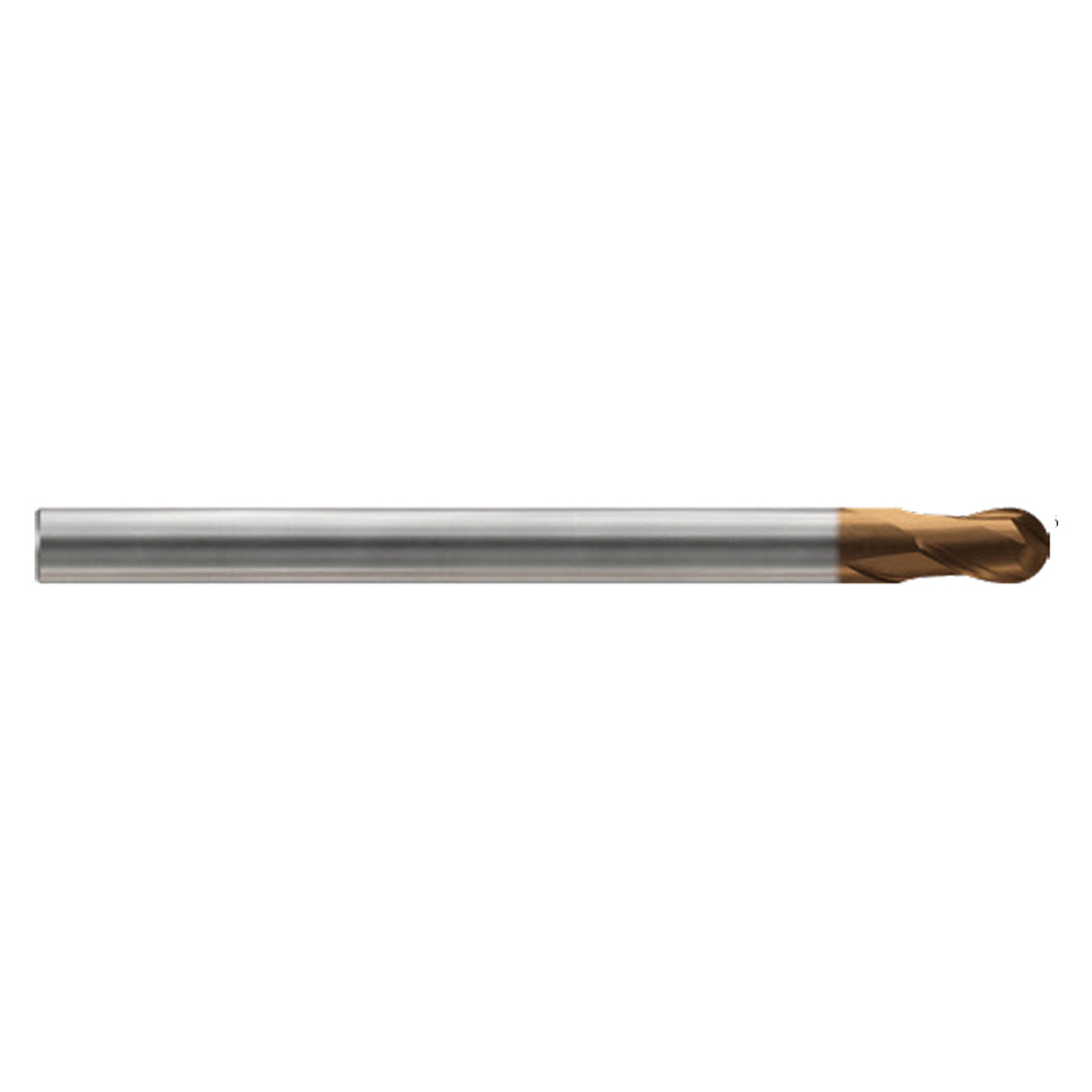 YG1 HPI90905 | 0.80mm Diameter x 6.00mm Shank x 0.80mm LOC x 50.00mm OAL x 0.40mm Radius x 30 Degree Helix Angle 2 Flute C-Coated Carbide HPI90 Ball End Mill