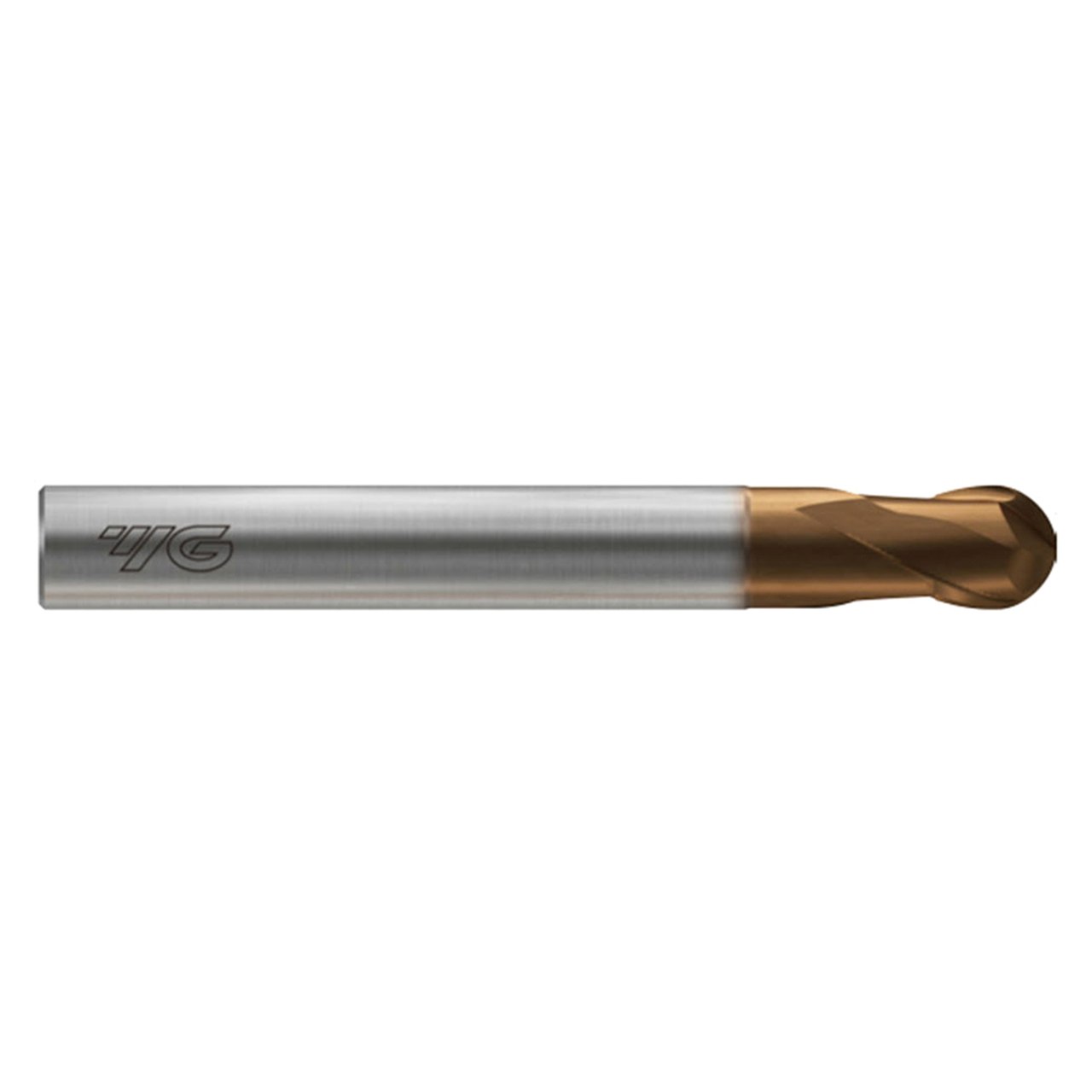 YG1 HPK10160 | 0.630" Diameter x 0.630" Shank x 0.630" LOC x 5.512" OAL 30 Degree Helix Angle 2 Flute C Coated Carbide Ball End Mill