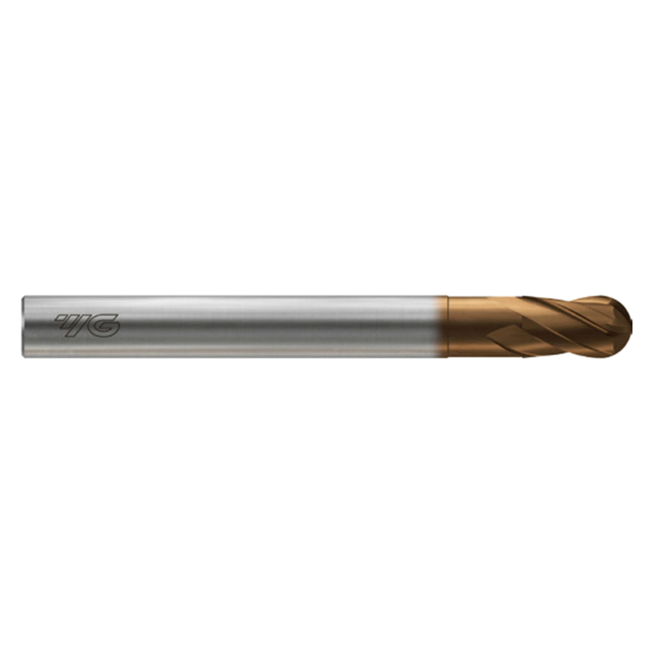 YG1 HPK12160 | 0.630" Diameter x 0.630" Shank x 1.181" LOC x 5.512" OAL 30 Degree Helix Angle 4 Flute C Coated Carbide Ball End Mill