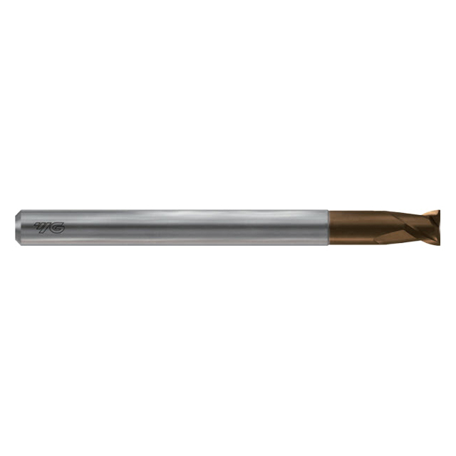 YG1 HPK19025 | 2.50mm Diameter x 4.00mm Shank x 2.50mm LOC x 55.00mm OAL x 35 Degree Helix Angle 2 Flute C-Coated Carbide HPK19 Square End Mill