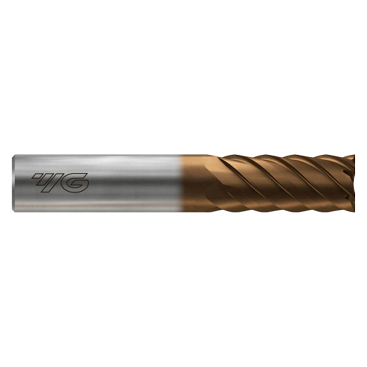 YG1 HPK23908 | 5.00mm Diameter x 6.00mm Shank x 25.00mm LOC x 70.00mm OAL x 45 Degree Helix Angle 4 Flute C-Coated Carbide HPK23 Square End Mill