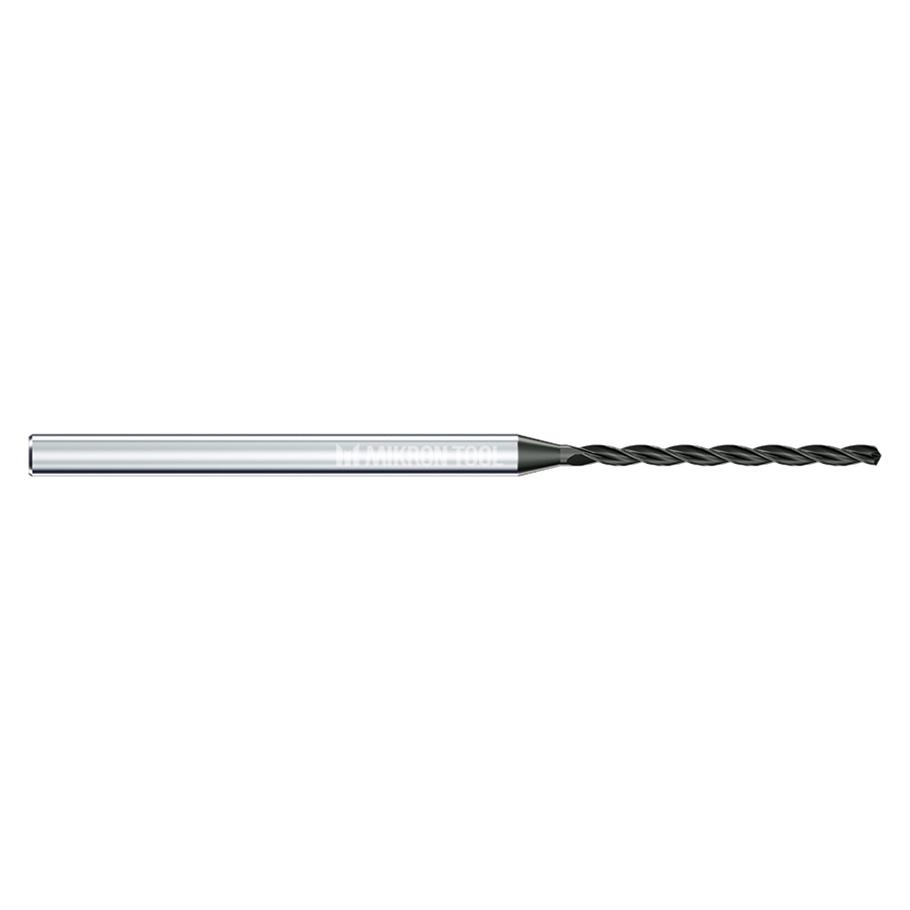 Mikron Tool 2.CD.100100.A | CrazyDrill Alu 0.40 - 3.00mm Diameter Range x 3.00mm Shank x 10.00mm LOC x 50.50mm OAL 3 Flute DLC Coated Drill Bit