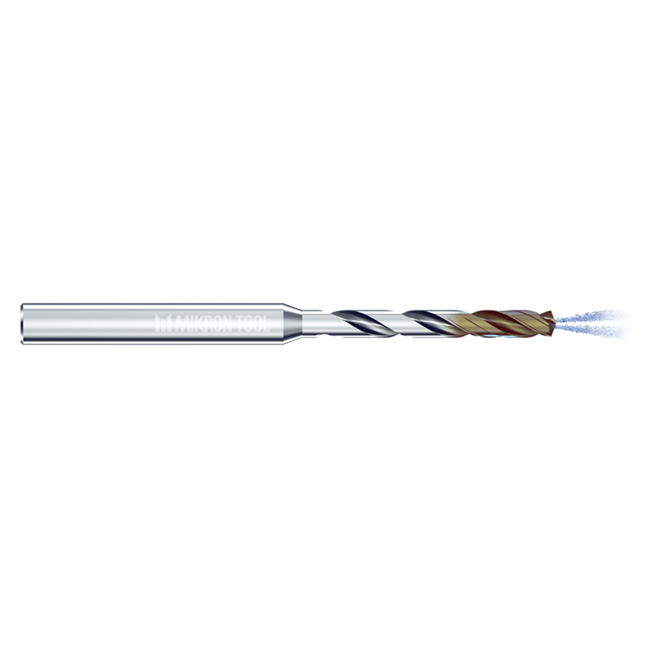 Mikron Tool 2.CD.060295.IC | CrazyDrill Cool SST-Inox 1.00 - 6.35mm Diameter Range x 4.00mm Shank x 17.70mm LOC x 68.00mm OAL 2 Flute eXedur SNP Coated Coolant Fed Drill