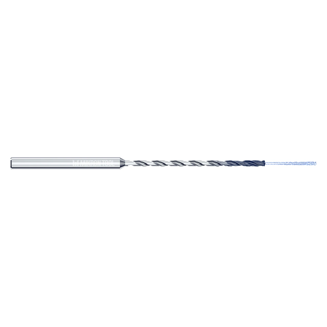 Mikron Tool 2.CD.200100.XL | CrazyDrill Cool XL 1.00 - 6.00mm Diameter Range x 4.00mm Shank x 20.00mm LOC x 63.00mm OAL 2 Flute eXedur SL Coated Pilot Drill