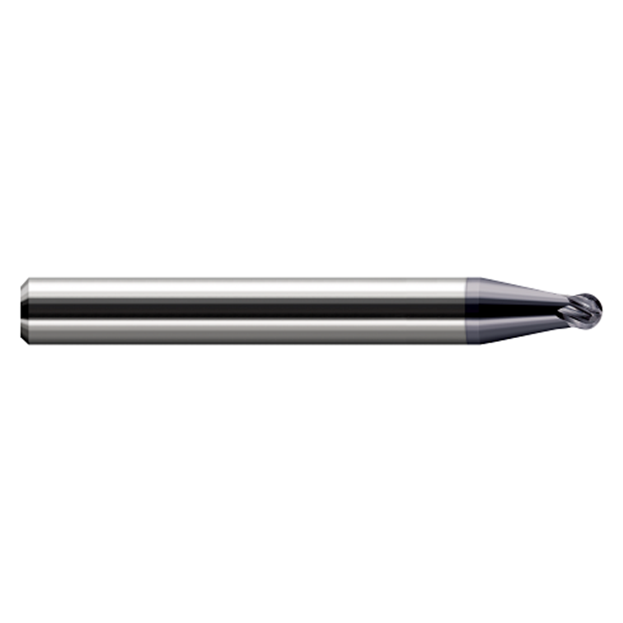 Harvey Tool 690431-C3 | 0.031" Cutter Diameter x 0.025" LOC x 1/8" Shank x 1-1/2" OAL 2 Flute C3 Coated Carbide Miniature Ball End Mill