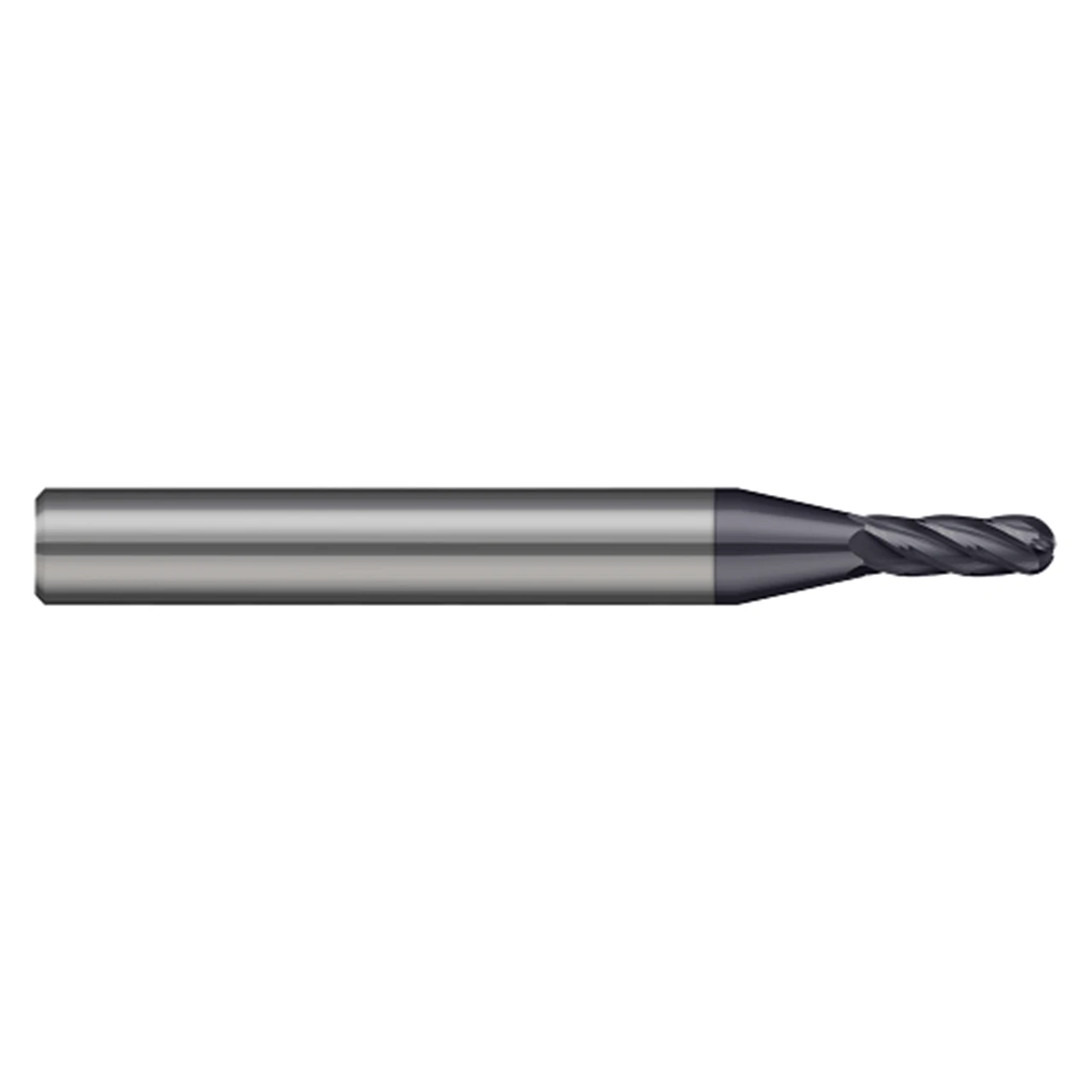 Harvey Tool 715055-C3 | 0.055" Cutter Diameter x 0.165" LOC x 1/8" Shank x 1-1/2" OAL 5 Flute C3 Coated Carbide Miniature Ball End Mill