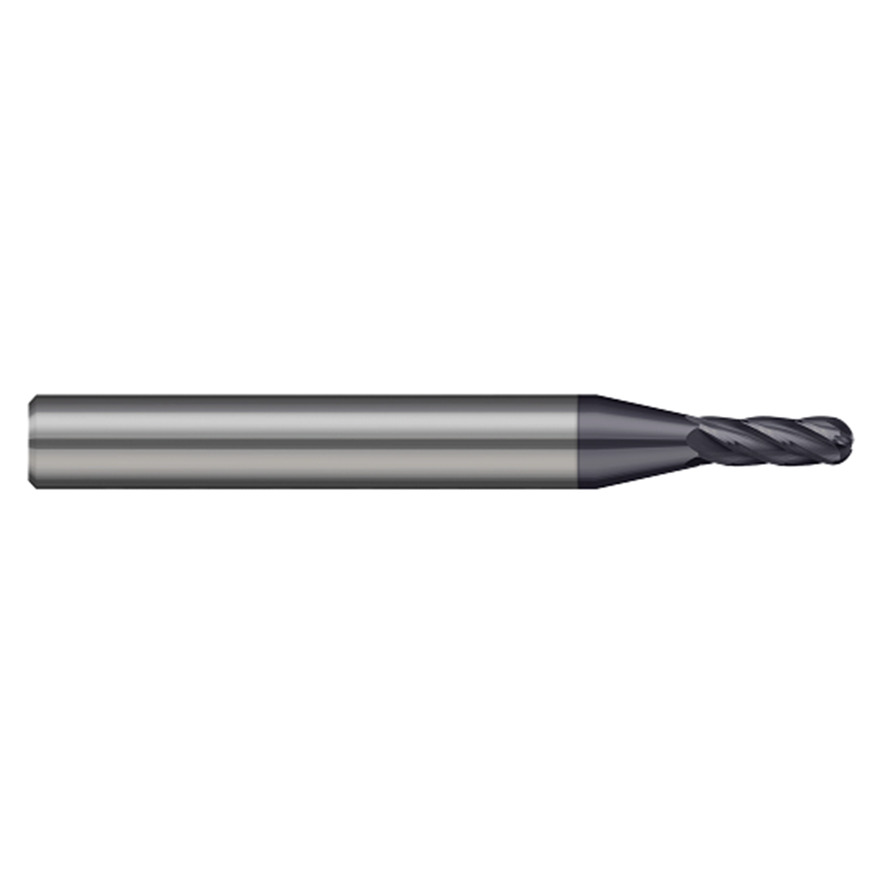 Harvey Tool 715070-C3 | 0.070" Cutter Diameter x 0.210" LOC x 1/8" Shank x 1-1/2" OAL 5 Flute C3 Coated Carbide Miniature Ball End Mill