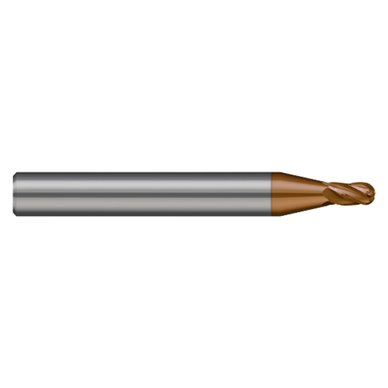 Harvey Tool 714912-C10 | 0.188" Cutter Diameter x 0.312" LOC x 3/16" Shank x 2" OAL 5 Flute C10 Coated Carbide Miniature Ball End Mill