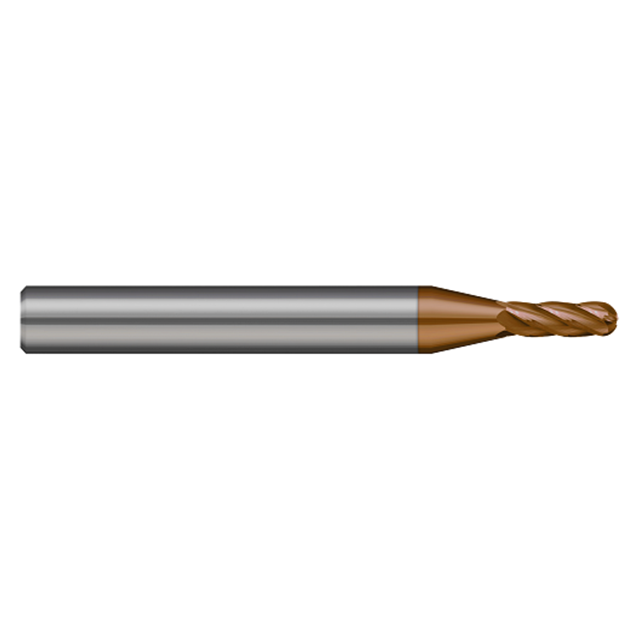 Harvey Tool 715020-C10 | 0.020" Cutter Diameter x 0.060" LOC x 1/8" Shank x 1-1/2" OAL 5 Flute C10 Coated Carbide Miniature Ball End Mill