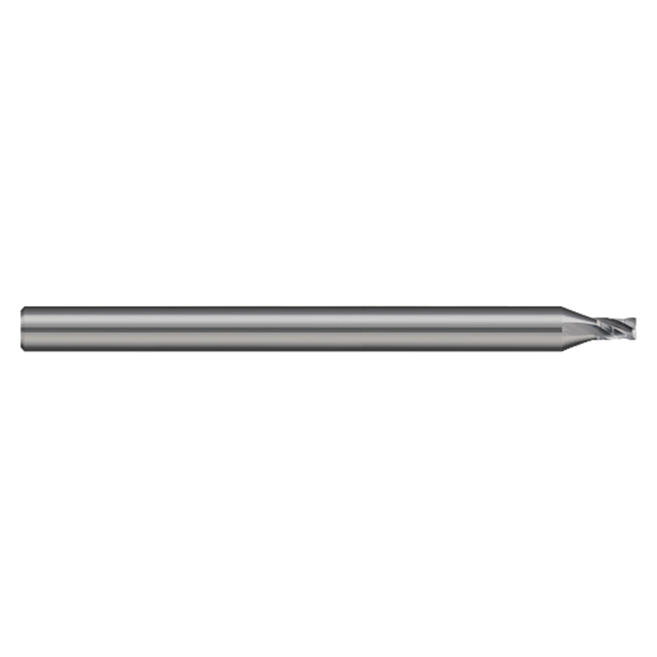 Harvey Tool 676510 | 0.188" Cutter Diameter x 3/16" Shank x 0.285" LOC x 2" OAL x 0.010" Radius 4 Flute Uncoated Carbide Miniature Corner Radius End Mill