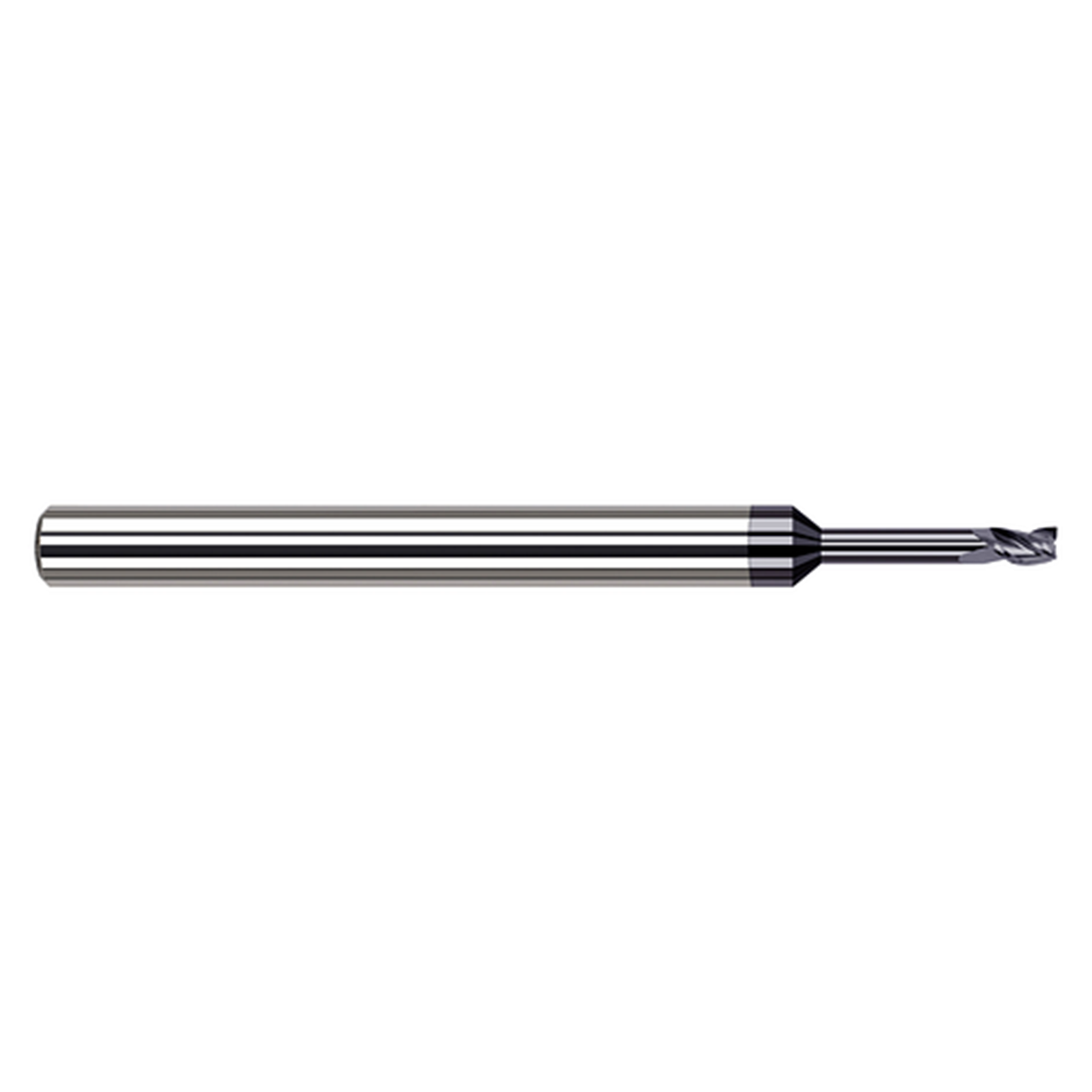 Harvey Tool 753620-C3 | 0.020" Cutter Diameter x 0.030" LOC x 1/8" Shank x 2-1/2" OAL 4 Flutes C3 Coated Carbide Miniature Square End Mill