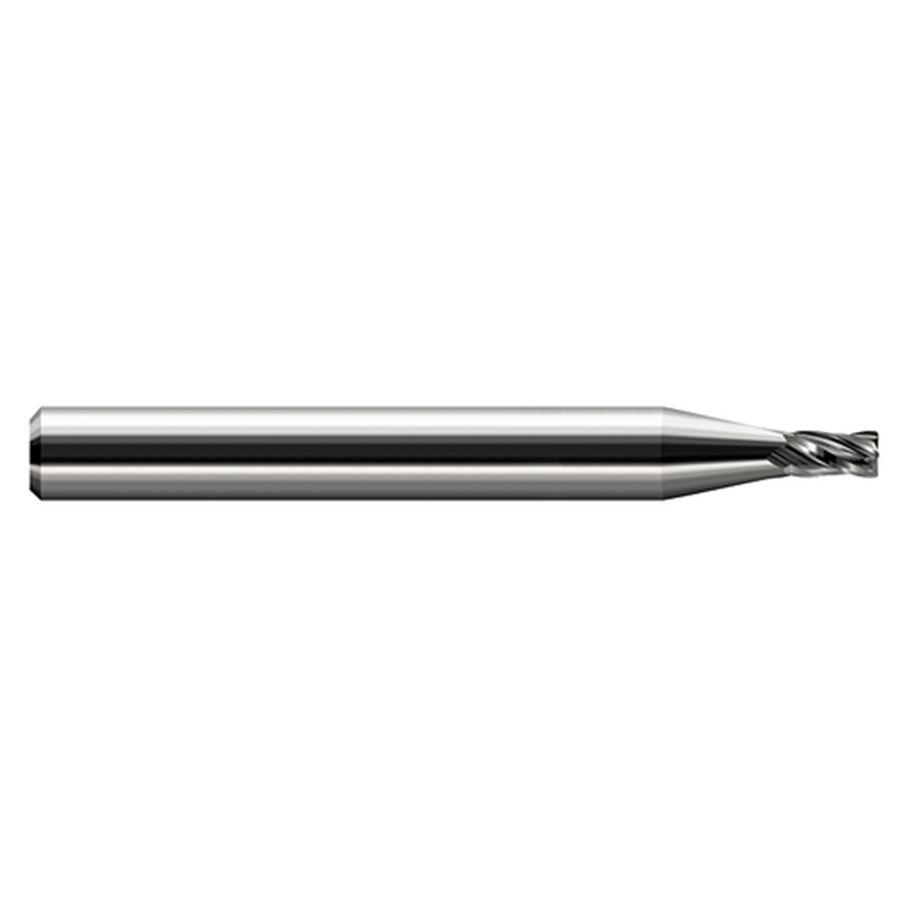Harvey Tool 904805 | 0.118" Cutter Diameter x 1/8" Shank x 0.177" LOC x 1-1/2" OAL x 0.012" Radius 4 Flute Uncoated Carbide Miniature Corner Radius End Mill