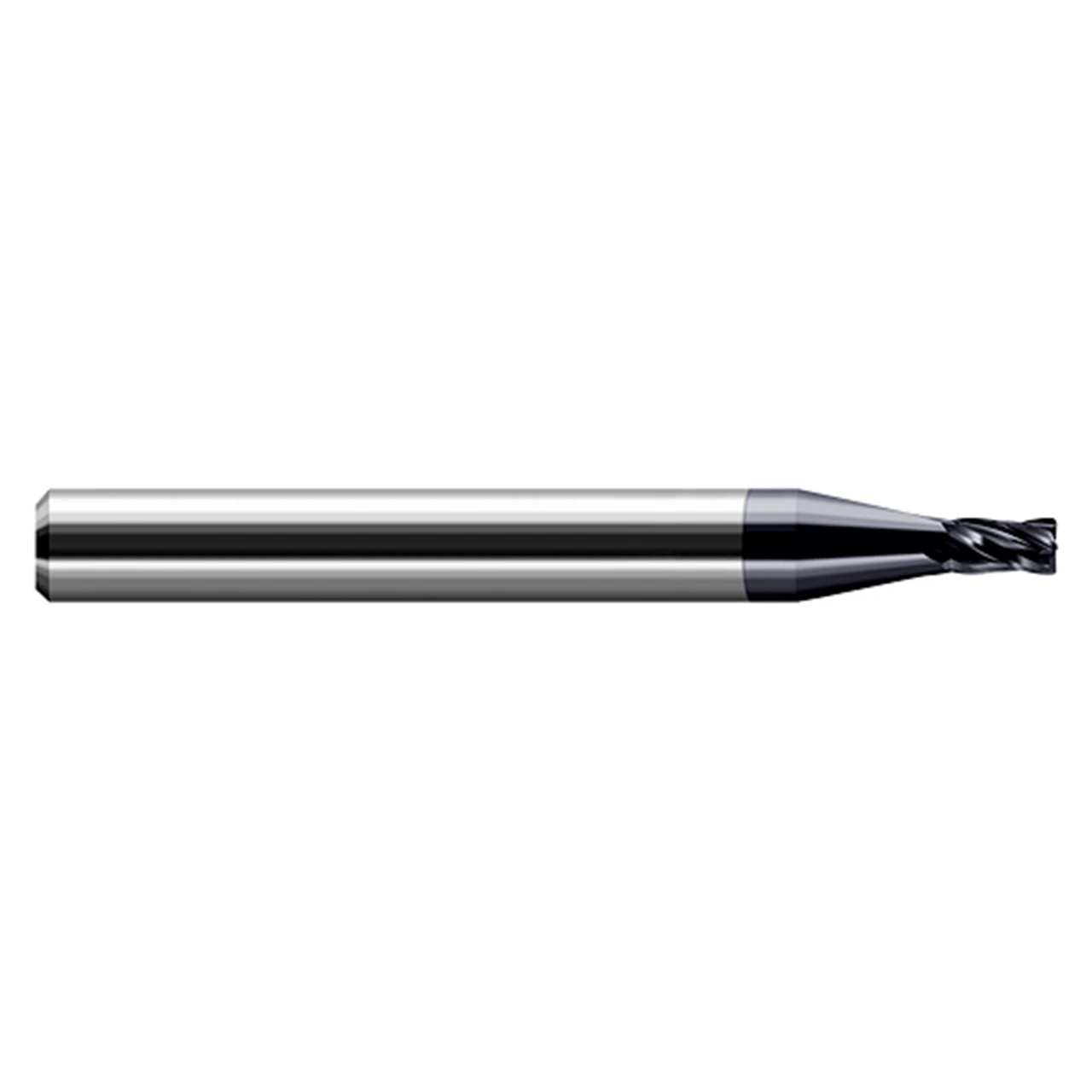 Harvey Tool 987530-C3 | 0.030" Cutter Diameter x 1/8" Shank x 0.045" LOC x 1-1/2" OAL x 0.003" Radius 4 Flute C3 Coated Carbide Miniature Corner Radius End Mill