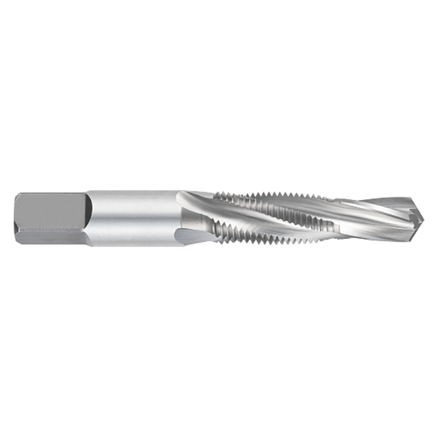 Titan USA TT70903 | 1/2"-14 Thread Size x 0.687" Shank x 1-3/8" LOC x 4-3/8" OAL 4 Flute Uncoated High Speed Steel Combination Drill Tap