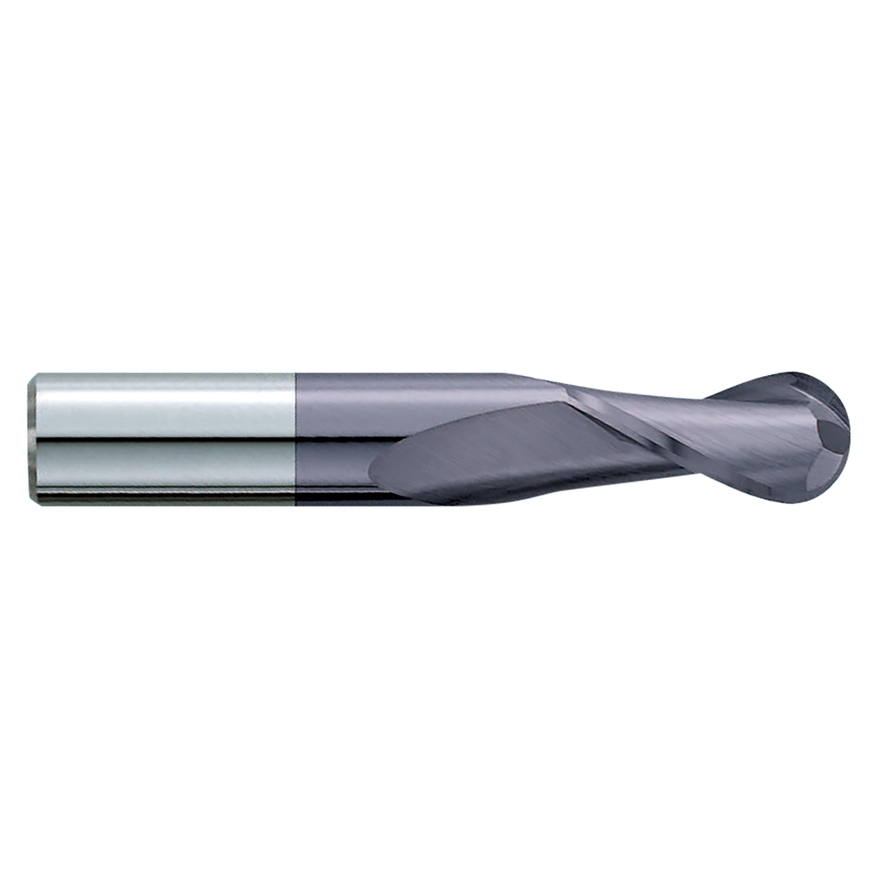 Garr Tool 03667 | 12.00mm Diameter x 12.000" Shank x 19.00mm LOC x 65.00mm OAL x 30 Degree Helix Angle 2 Flute Ball End Mill