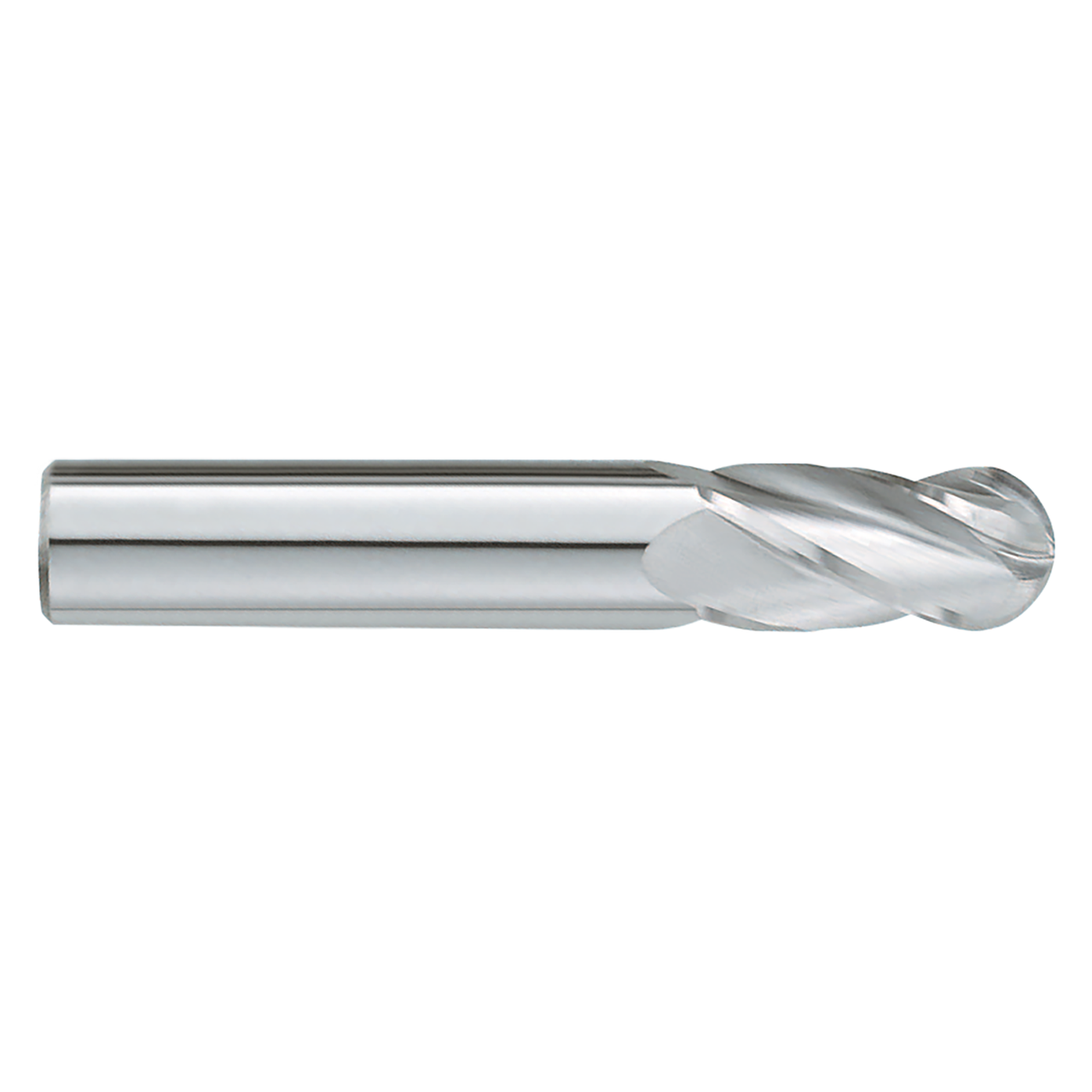 Garr Tool 04660 | 12.00mm Diameter x 12.000" Shank x 19.00mm LOC x 65.00mm OAL x 30 Degree Helix Angle 4 Flute Ball End Mill