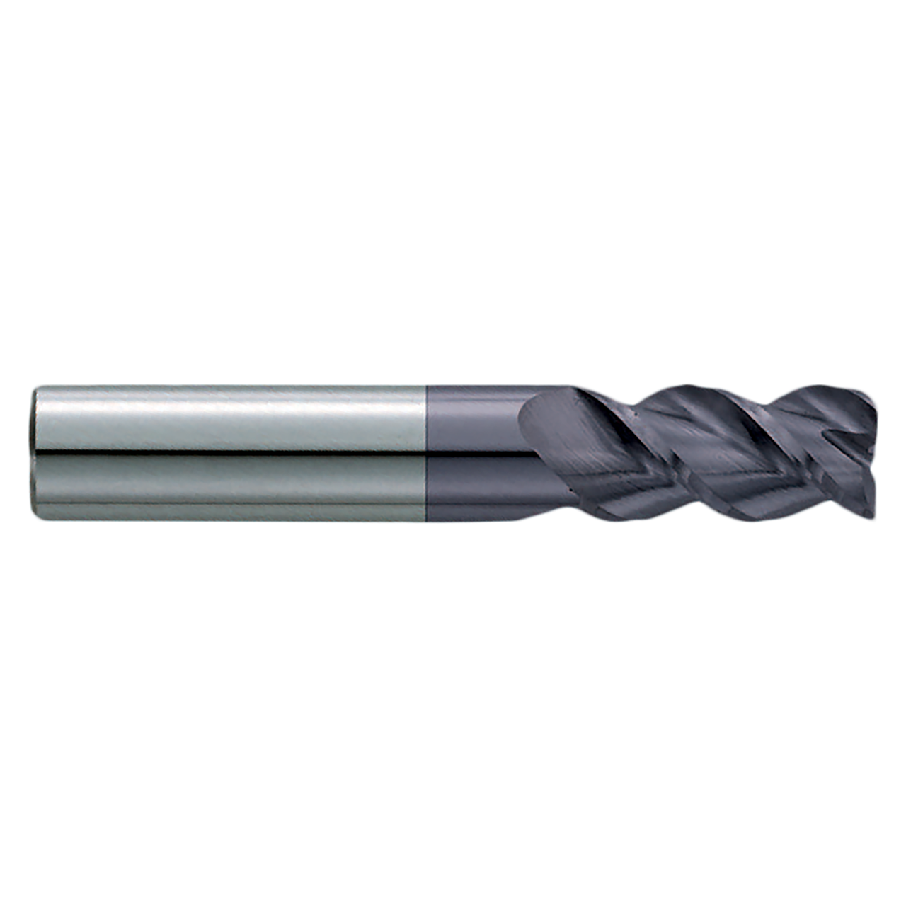 Garr Tool 10107 | 12.00mm Diameter x 12.000" Shank x 26.00mm LOC x 75.00mm OAL x 50 Degree Helix Angle 3 Flute ALTIN Coated Square End Mill