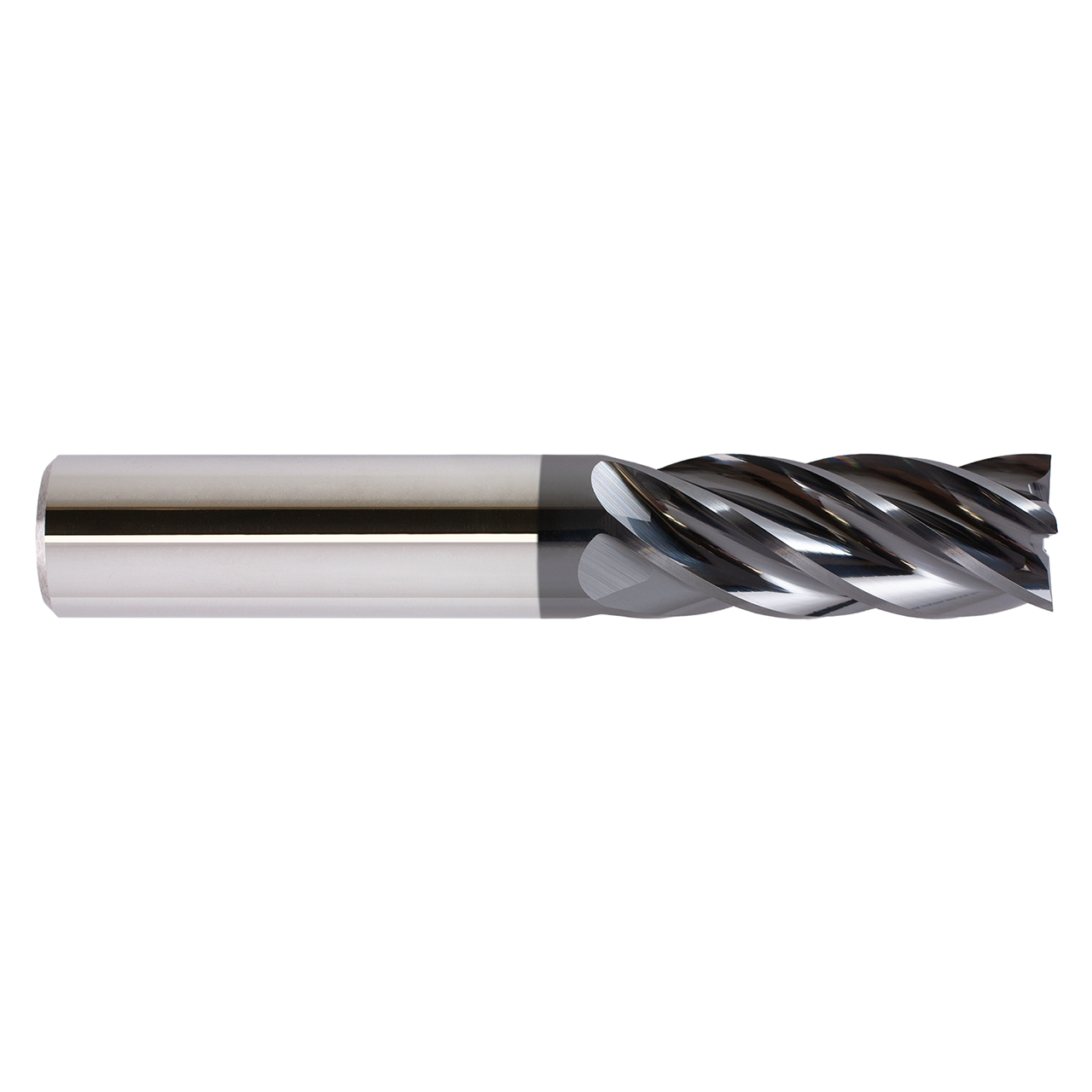 Garr Tool 31480 | 10.00mm Diameter x 10.000" Shank x 26.00mm LOC x 70.00mm OAL x 35 Degree Helix Angle 5 Flute ALCRONOS Coated Square End Mill