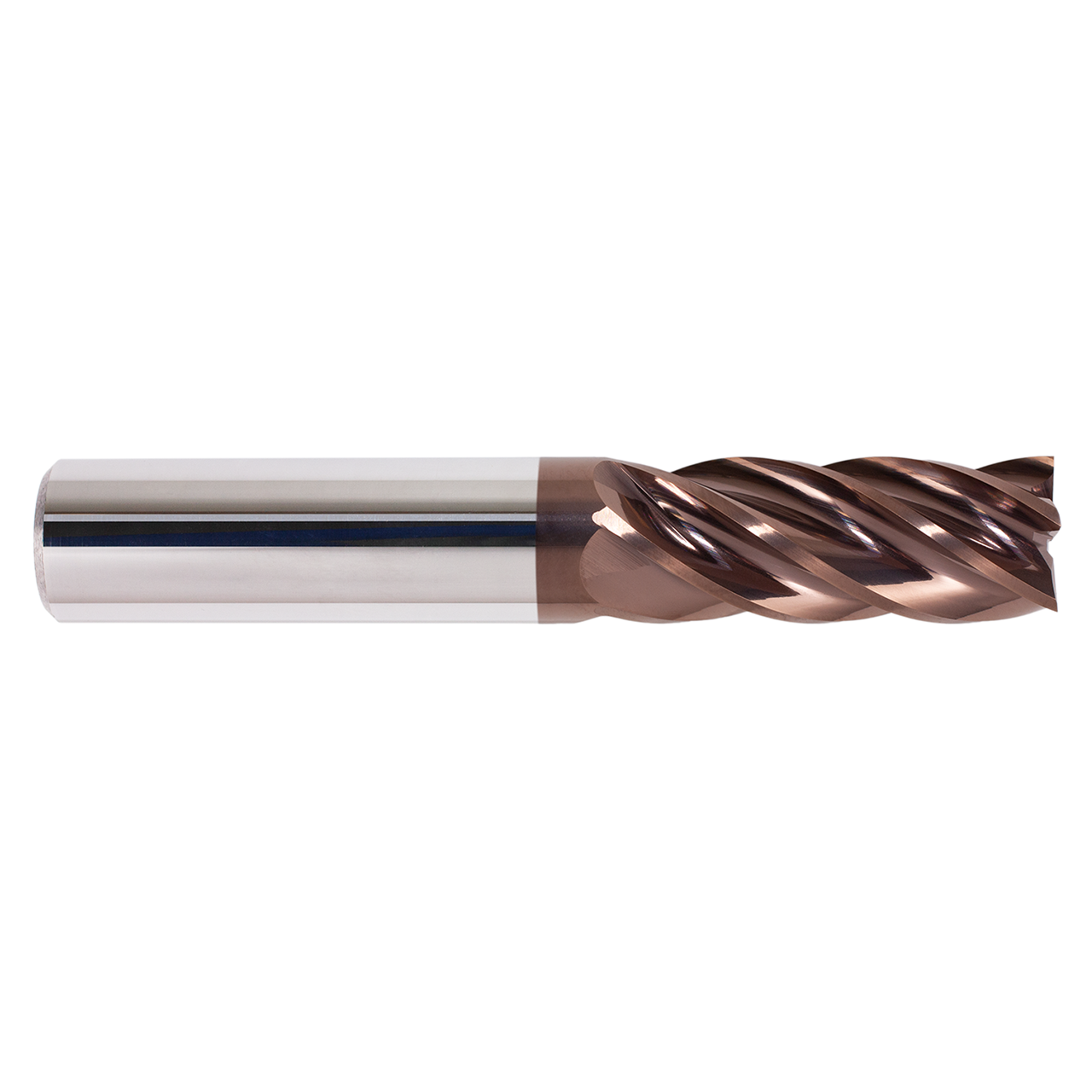 Garr Tool 34780 | 10.00mm Diameter x 10.000" Shank x 26.00mm LOC x 70.00mm OAL x 35 Degree Helix Angle 5 Flute TISINOS-PRO Coated Square End Mill