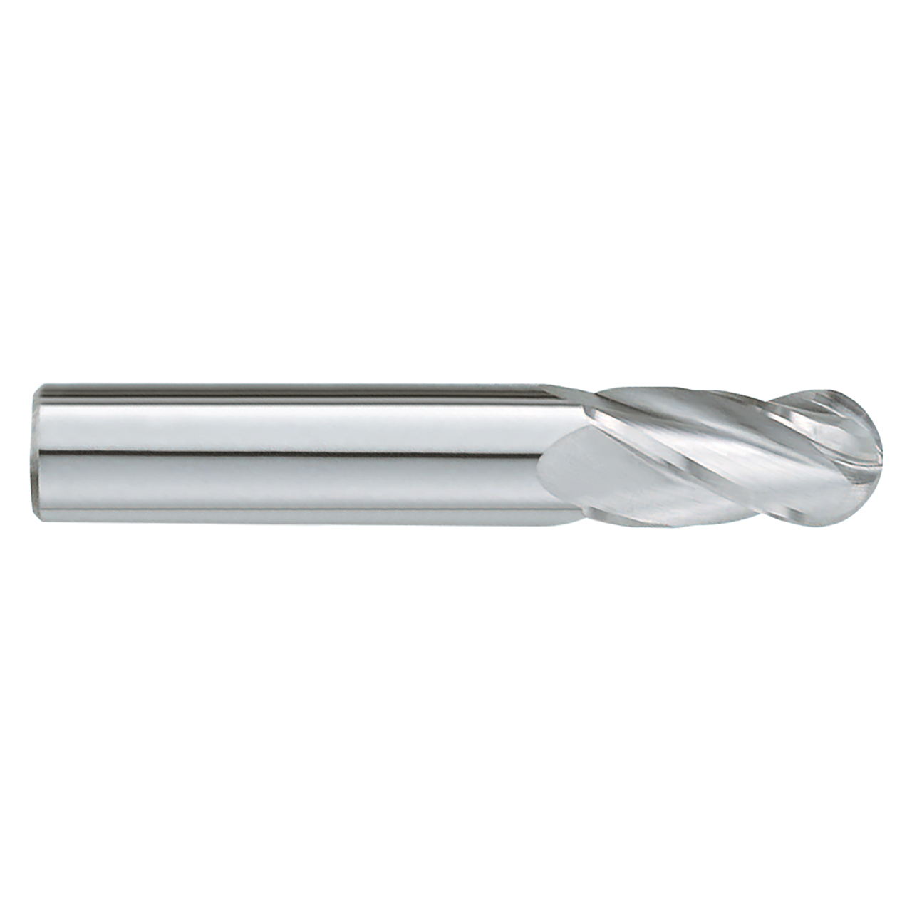 Garr Tool 48140 | 10.00mm Diameter x 10.000" Shank x 25.00mm LOC x 70.00mm OAL x 30 Degree Helix Angle 4 Flute Ball End Mill