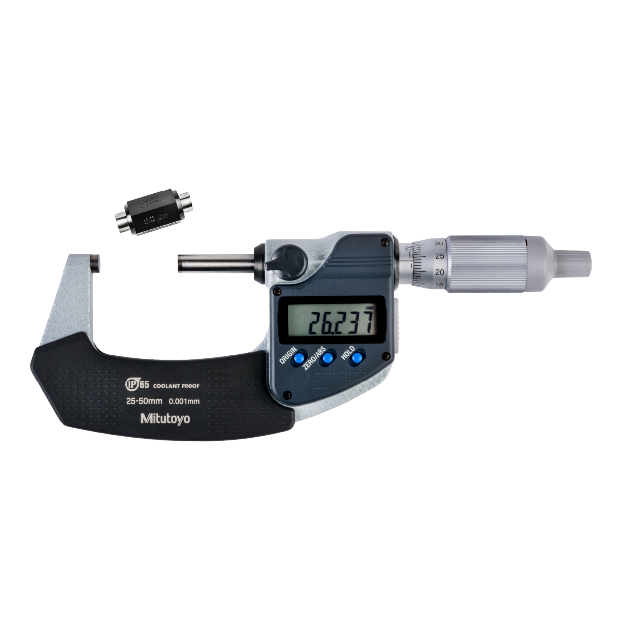 Mitutoyo 293-235-32 | 25.00 - 50.00mm Range x ±1.00μm Accuracy Hardened Steel 293 Series Electronic Outside Micrometer