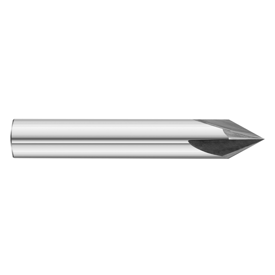 Fullerton Tool 36144 | 60-degree 1/2" x 3" Solid Carbide Uncoated Chamfer Mill