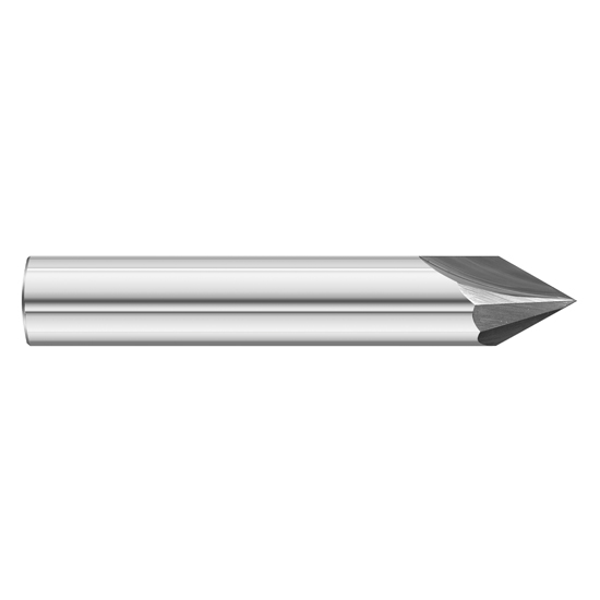 Fullerton Tool 36169 | 60-degree 3/4" x 4" Solid Carbide Uncoated Chamfer Mill