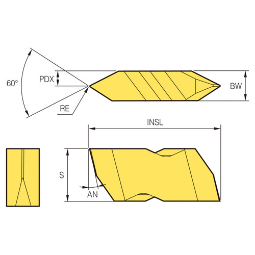 Example Notching Insert Korloy 1-02-072011 | PC5300 Grade K-Notch Insert - All Industrial Tool ...