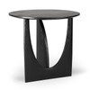 Asymmetric Round Oak Side Table