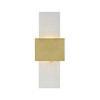 Stance Sconce White Marble Antique Brass