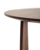 Teak Geometric Sculpted Round Side Table
