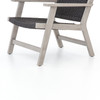 Teak Tamarack Outdoor Lounge Chair + Ottoman - Charcoal Grey