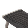 Teak Tamarack Outdoor Lounge Chair + Ottoman - Charcoal Grey