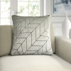 Villa Geometric Throw Pillow - Silver