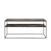 Bronze Copper Sofa Console - 2 Shelves