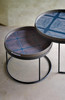 Midnight Linear Squares Glass Tray 19"
