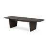 Hannah Rounded Rectangular Coffee Table Dark Brown Mahagany