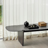 Hannah Rounded Rectangular Coffee Table Dark Brown Mahagany