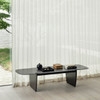 Hannah Rounded Rectangular Coffee Table Dark Brown Mahagany