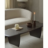 Hannah Rounded Rectangular Coffee Table Dark Brown Mahagany
