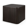 Mahogany Roller Max Dark Brown Square Side Table