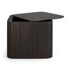Mahogany Roller Max Dark Brown Square Side Table
