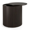 Mahogany Roller Max Dark Brown Round Side Table