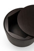 Mahogany Roller Max Dark Brown Round Side Table
