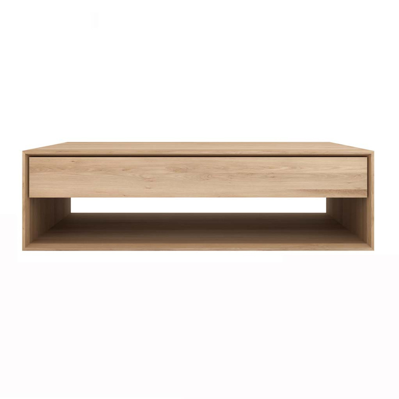 Light Oak Nordic Coffee Table with Storage