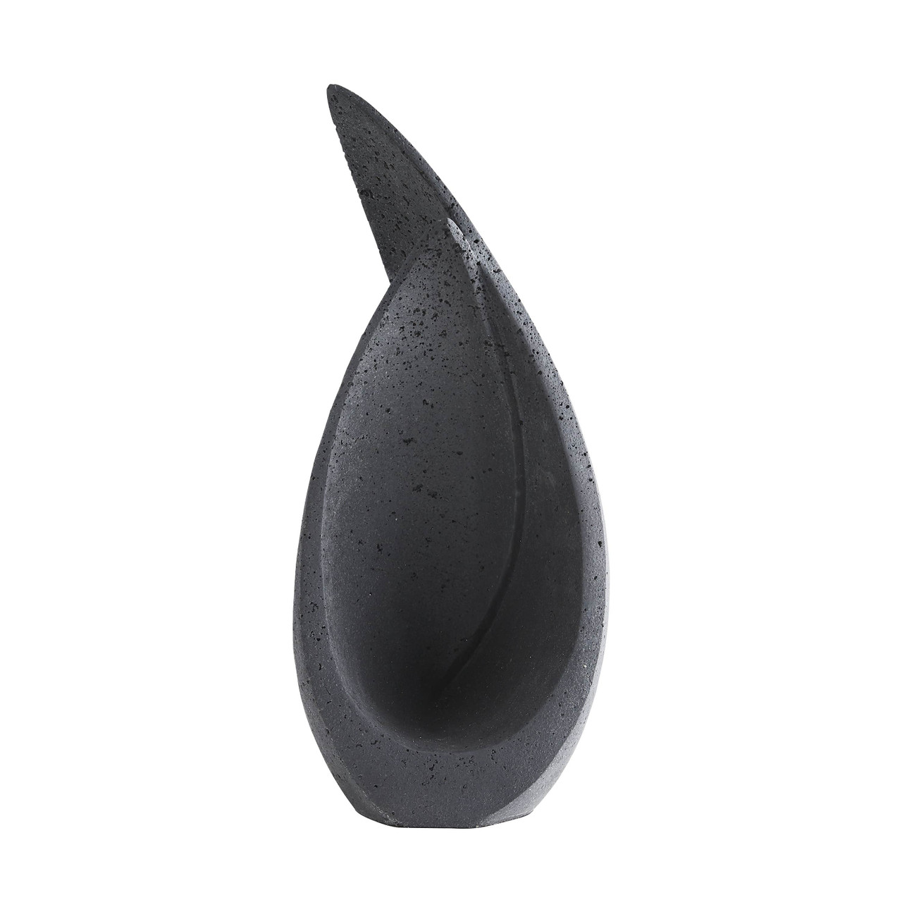 Milano Teardrop Charcoal Black Sculpture