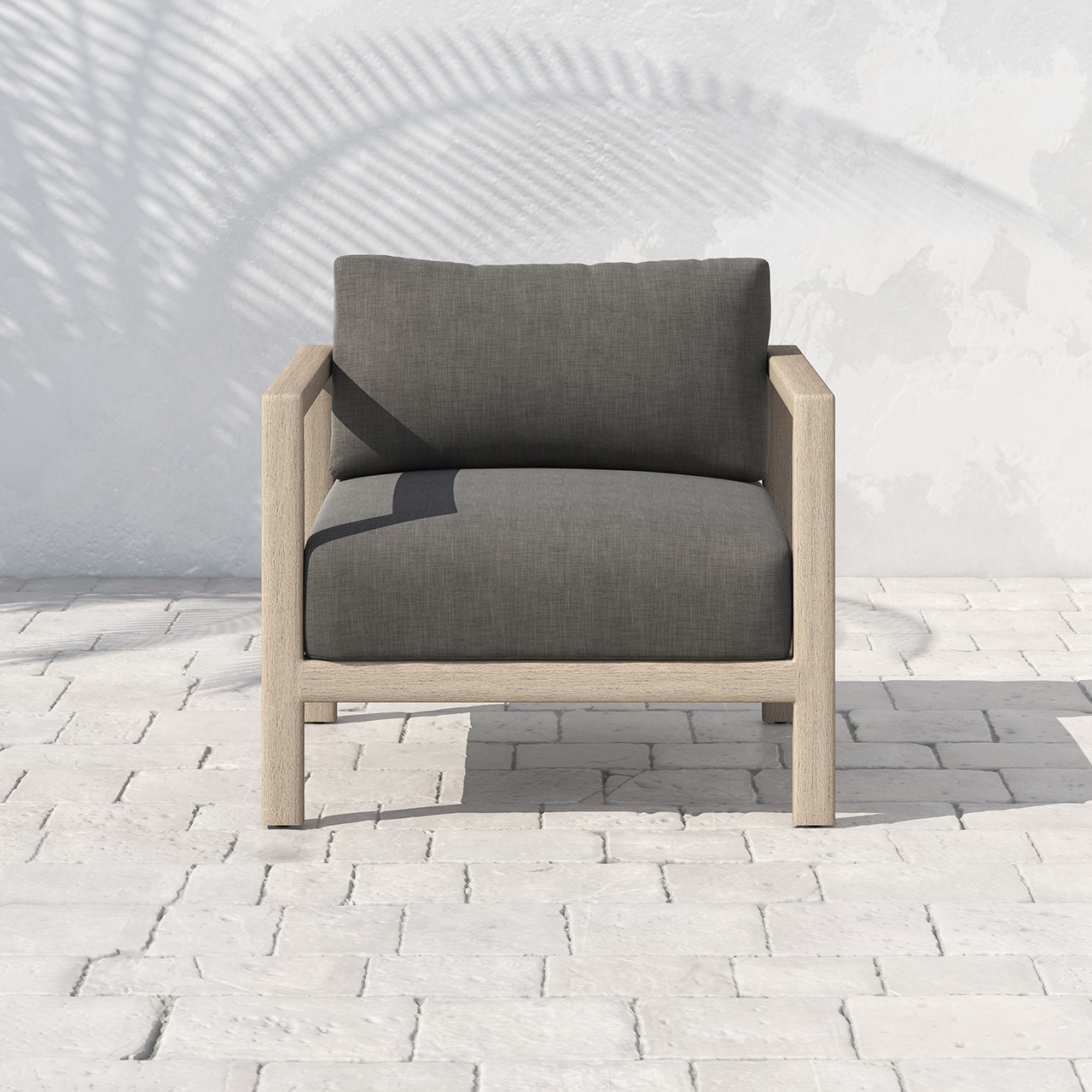 Oceanside Outdoor Teak Lounge Chair - Washed Brown