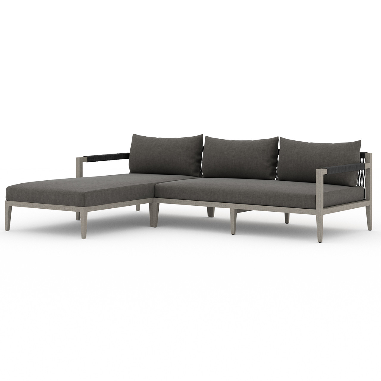 Silhouette Outdoor 2-Piece Sectional - Weathered Grey