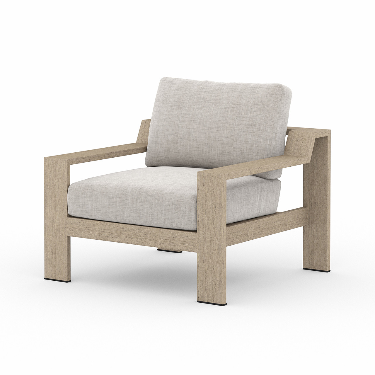 Hope Ranch Teak Outdoor Chair - Brown/Stone Grey